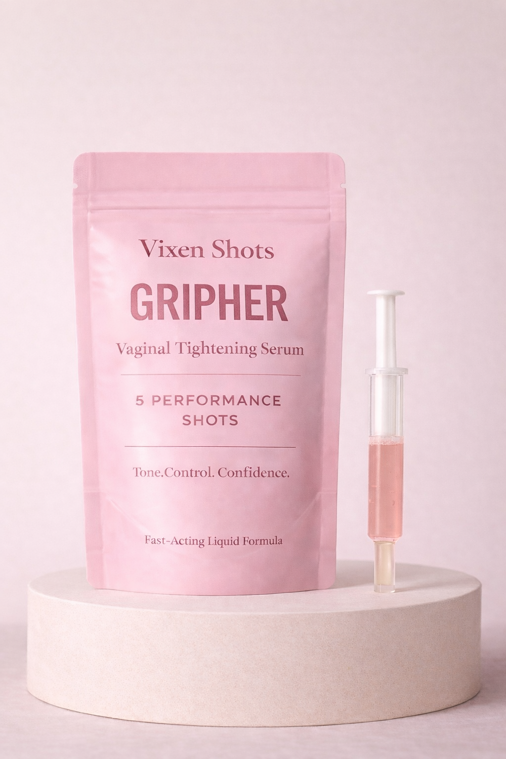 Vixen Shots™ GripHer: Vaginal Tightening Serum. Feel tighter. Fast.